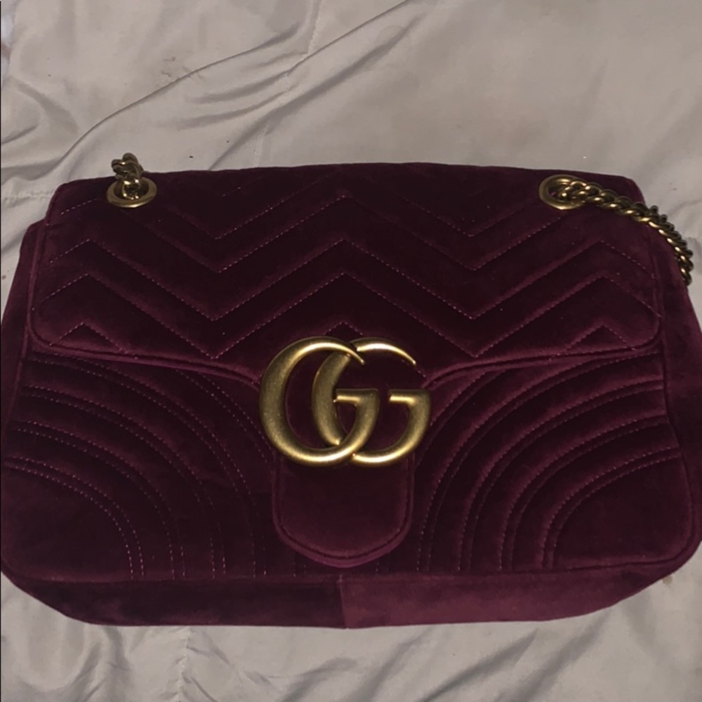 Gucci purse GG Marmont Flap Bag Matelasse velvet